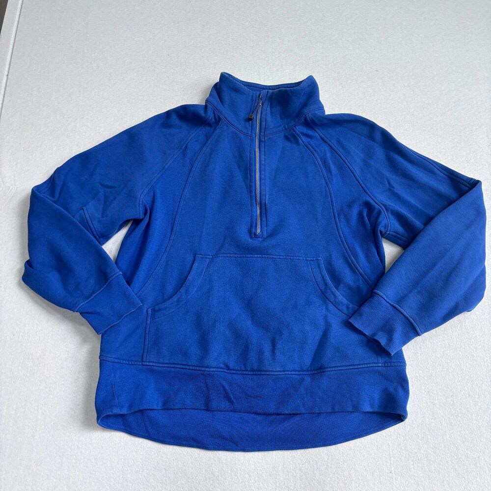 Lululemon Scuba Oversized Funnel-Neck Half Zip Long Women's M/L Cerulean Blue